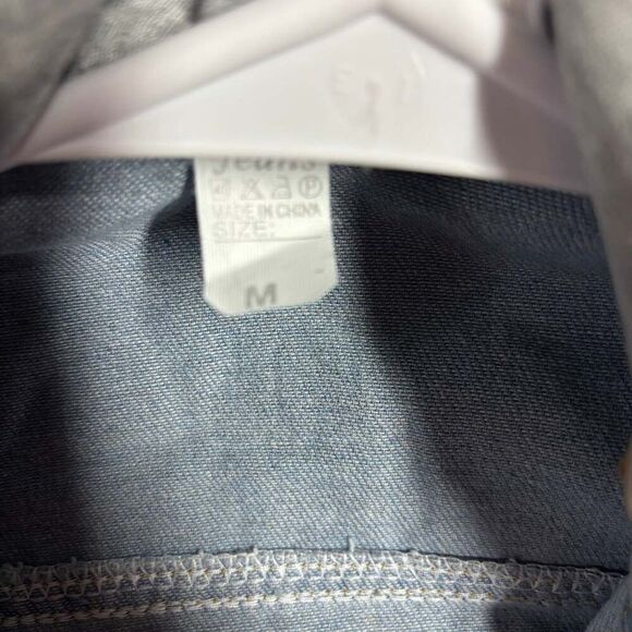 A Nightmare Before Christmas Distressed Denim Jacket with Hoodie Jr Size M NWOT - Picture 4 of 4